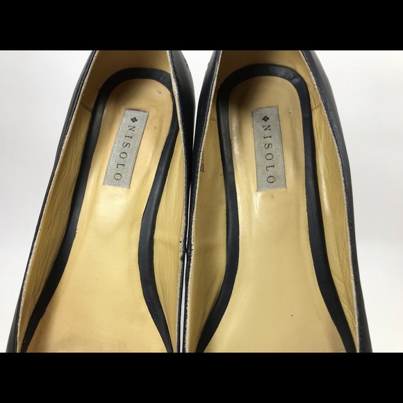 Nisolo Leather Wedge Heels Kitten 9 - Picture 6 of 8